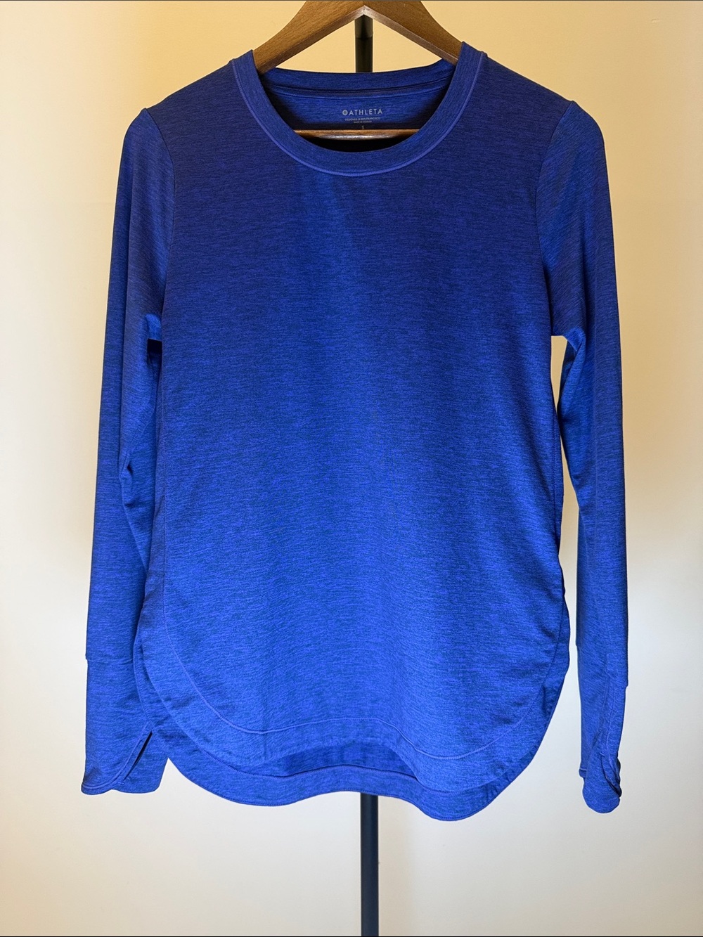 Athleta Uptempo Long Sleeve Top Royal Violet Blue Heather | Size S